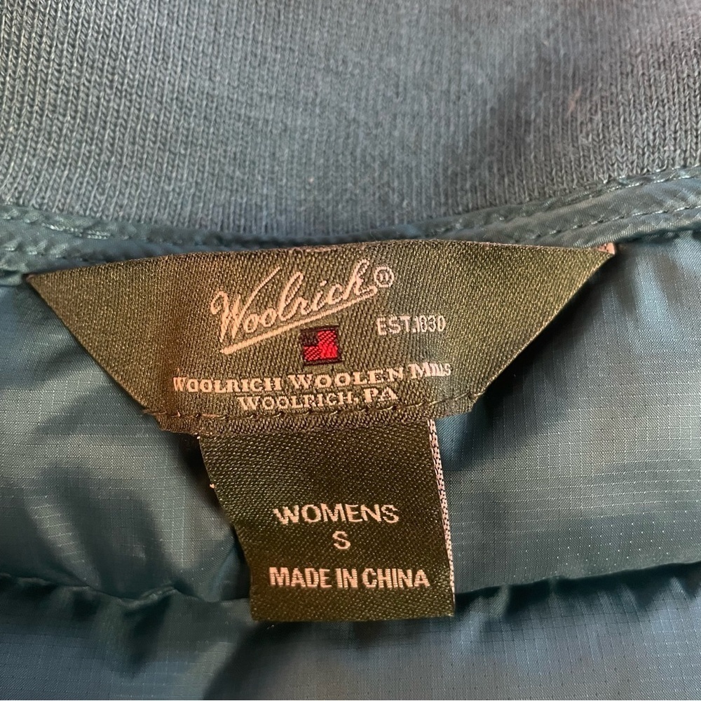 Woolrich Women's Goose Down Puffer Vest Teal Size Small - Picture 12 of 14